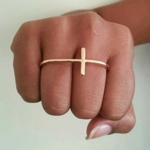 SOLD Cross Two Finger Ring