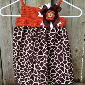 Crochet top cotton bottom summer dress