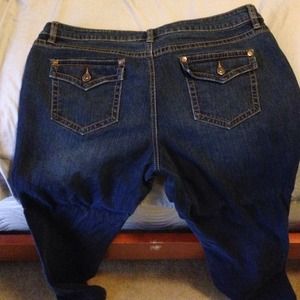 Dark wash boot cut jeans