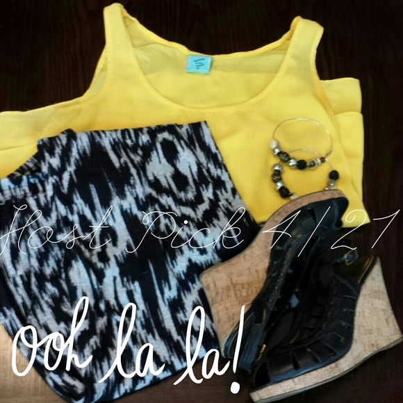 *Host pick 4/21* Yellow Tank Top blouse