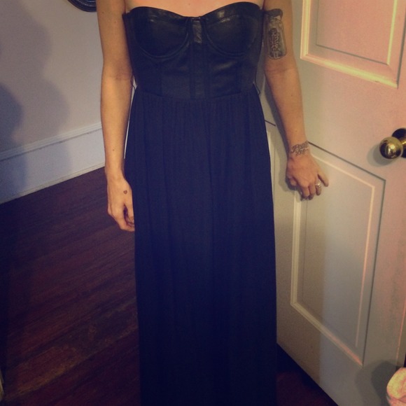🎉HP Leather bodice Maxi Dress