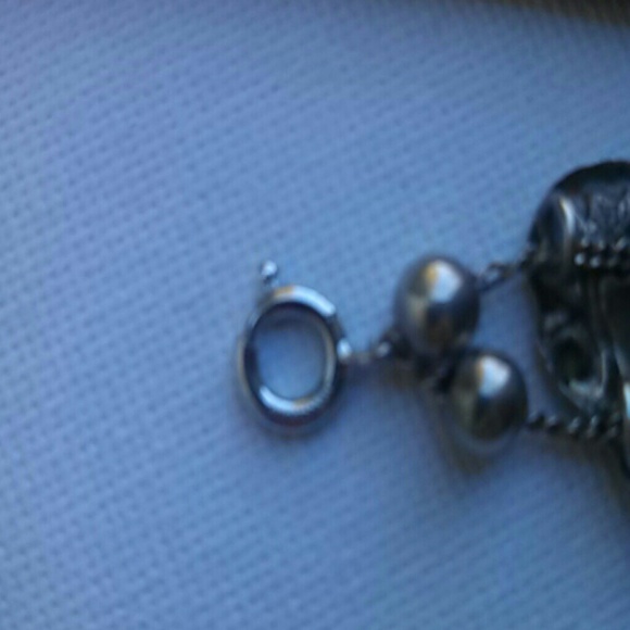 Antique Victorian Sterling Repousse Heart Bracelet - Picture 4 of 4