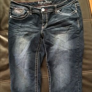 Sequin embellished capris