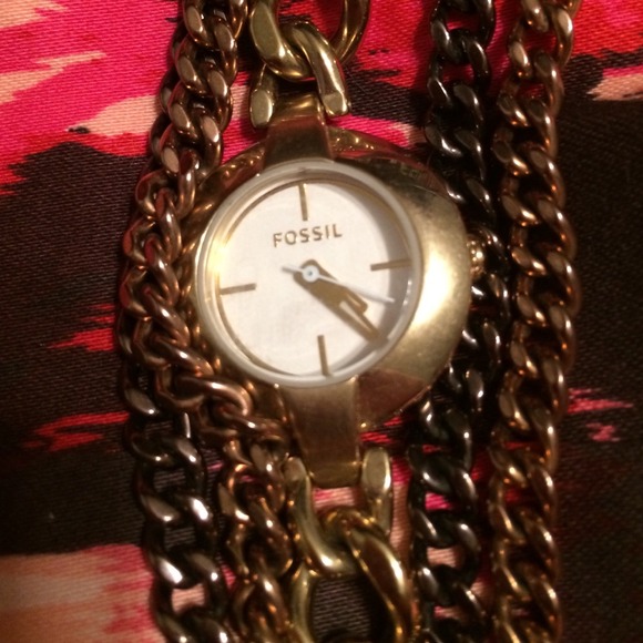 Gold bracelet Fossil watch main image 4