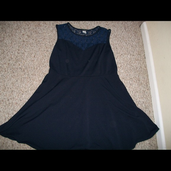 NEVER WORN Dark blue skater dress