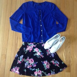GAP cardigan / Brand new Floral Skater Skirt