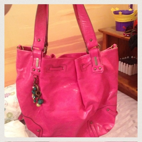 Bright pink purse