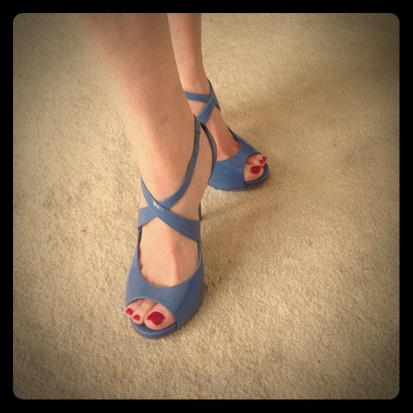 Carlos Santana Blue Strappy Heels