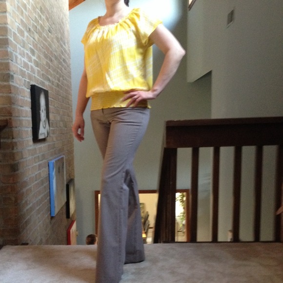 Yellow and white Michael Kors top