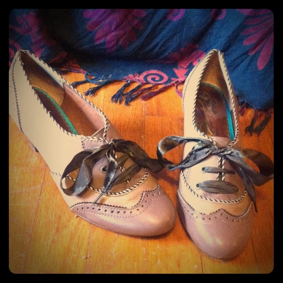 ✳️50% off✳️Brown oxfords with wooden heel