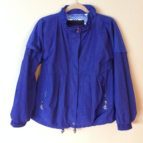 Royal blue Betsey Johnson windbreaker