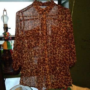Old navy leopard blouse