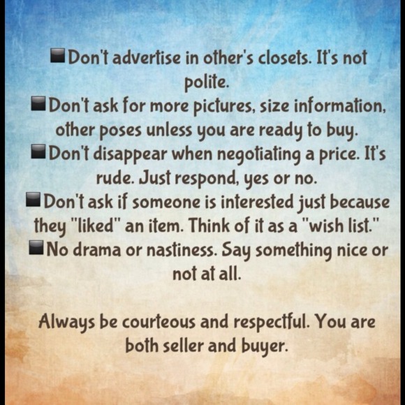 My Closet Guidelines - Picture 1 of 1