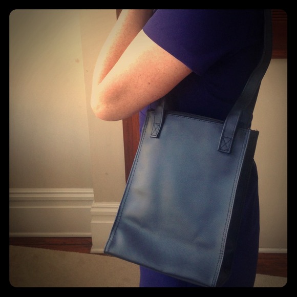 Navy Shoulder Tote
