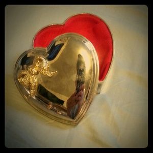 Silver plated heart box