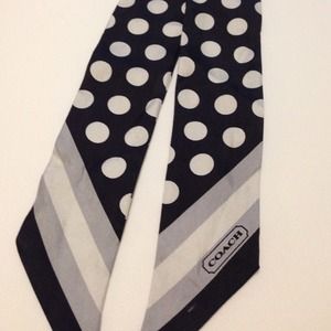 Two (2) 100% authentic Coach silk headscarfs