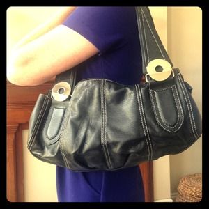 Black Leather Shoulder Bag