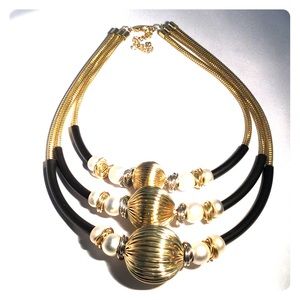 3 Strand Statement Necklace Set