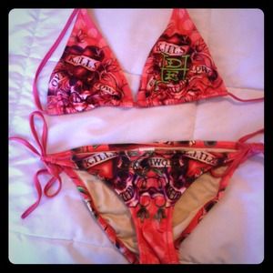 Pink Ed Hardy Bikini