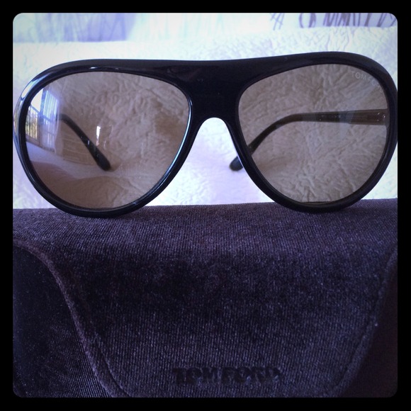 Tom Ford black aviator sunglasses