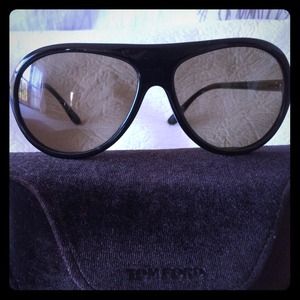Tom Ford black aviator sunglasses