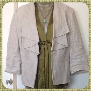 Sparkly Linen Jacket with Metallic Shimmer!