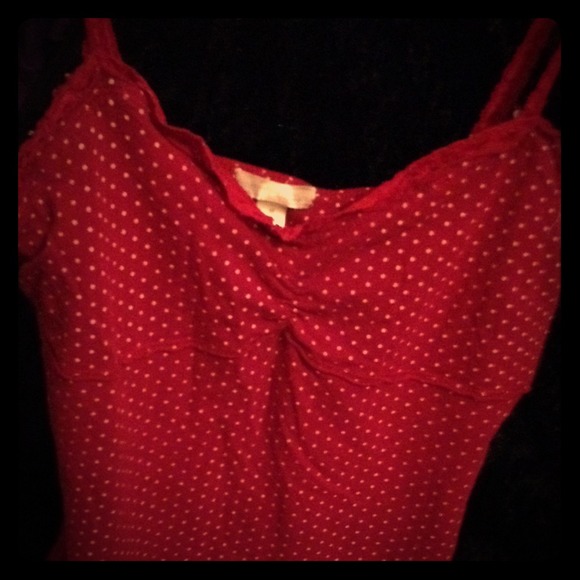 Poke-a-dotted red tank top!