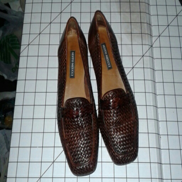 So cute brown leather loafers, size 8.5