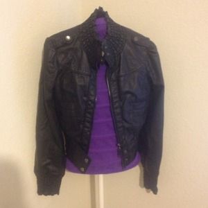 Black Faux Leather Jacket