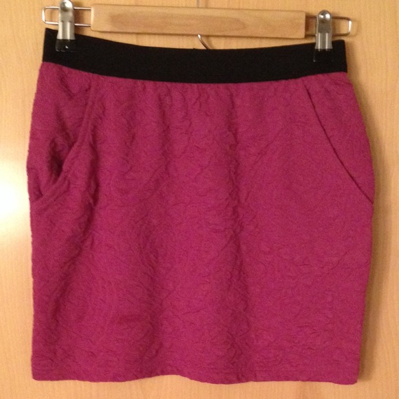 Magenta Silence & Noise Skirt