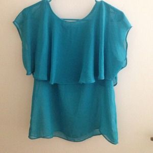 LF chiffon ruffle blouse