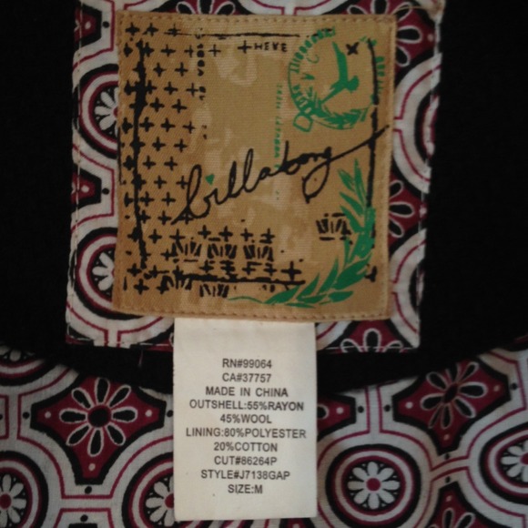 ❌SOLD❌ Billabong Peacoat Jacket - Picture 2 of 4