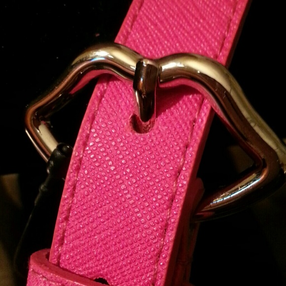 Hot pink kiss belt