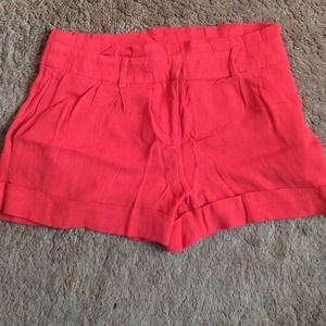 Forever 21 orange high waisted shorts.