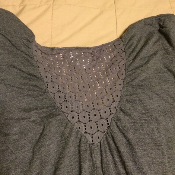 Charcoal Grey Boho Cape Blouse - Picture 2 of 2