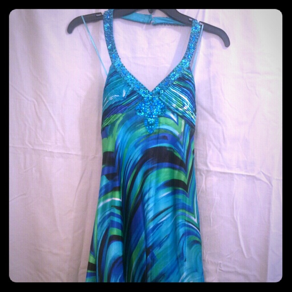Long silky prom dress
