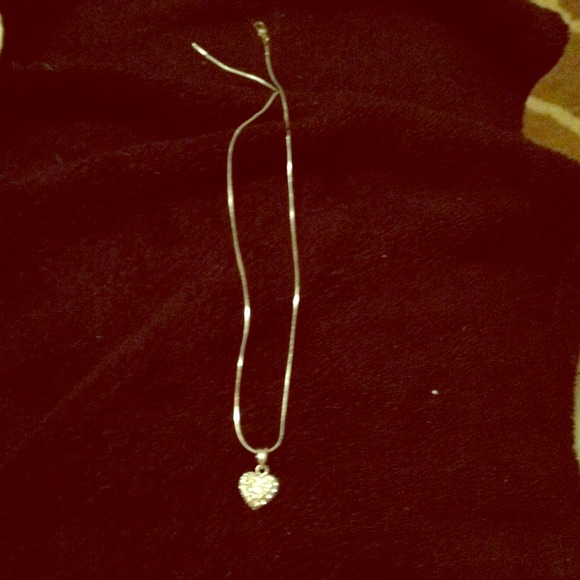 Silver heart necklace
