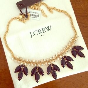 NWT J Crew Diamond Crystal Statement Necklace