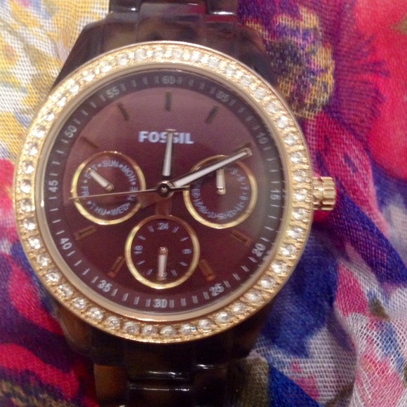 FOSSIL tortoiseshell watch - Picture 2 of 4