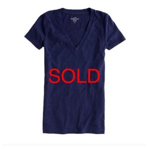 SOLD - J CREW - Vintage Cotton T-Shirt - Navy
