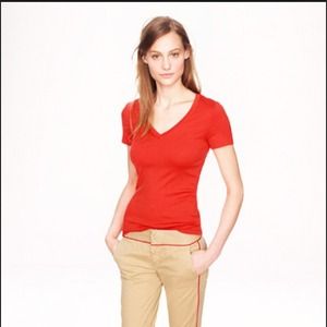 J CREW - Vintage Cotton T-shirt - Red