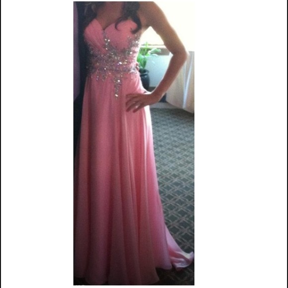 Size 2, designer Tiffany  pink prom dress!