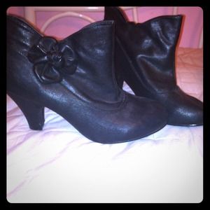 Black Traffic Ankle Booties