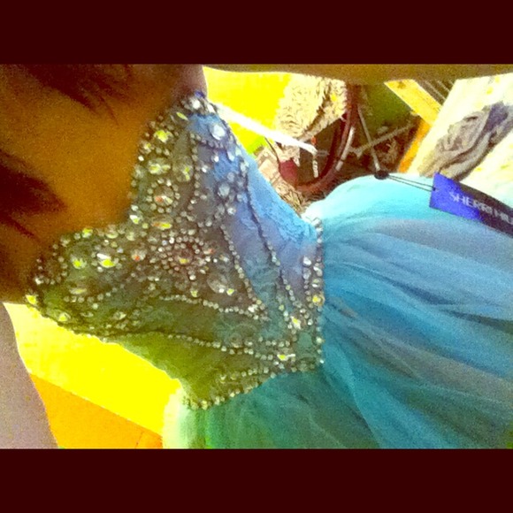 Blue Sherri Hill Prom Dress