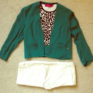 Silk Crepe Crop Jacket