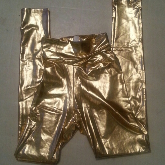Gold High waisted Leggings