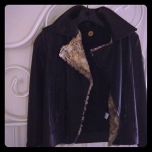 Free People Battalion Leather Vegan Jacket