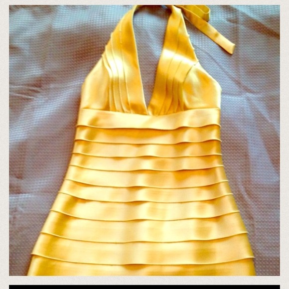 ❤️Gorgeous BCBGMAXZRIA lime yellow cocktail dress