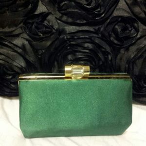 Emerald green clutch