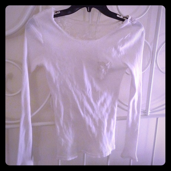 Lace back top